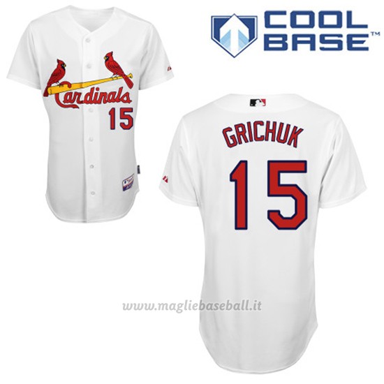 Maglia Baseball Uomo St. Louis Cardinals Randal Grichuk Bianco Cool Base